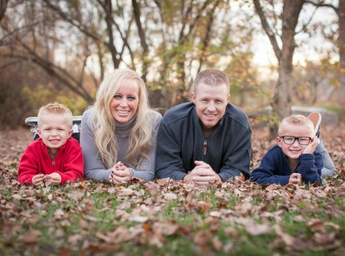 Family photo laying on ground